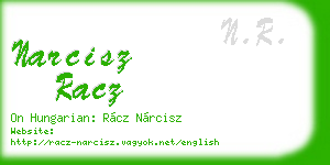narcisz racz business card