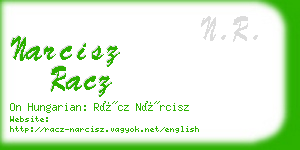 narcisz racz business card